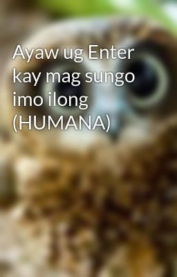 Ayaw ug Enter kay mag sungo imo ilong (HUMANA)