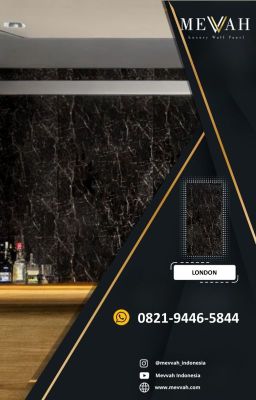 Dinding Panel PVC Corak Marble Hitam Untuk Bar Di Muna