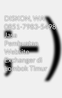 DISKON, WA 0851-7983-5498, Jasa Pembuatan Website Exchanger di Lombok Timur