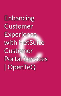 Enhancing Customer Experience with NetSuite Customer Portal Services | OpenTeQ