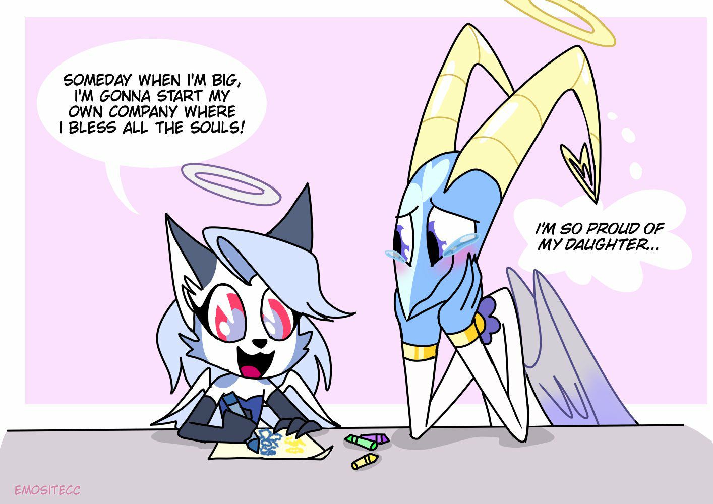 Angel AU- Helluva Boss - Story Hazbin Hotel and Helluva Boss Memes