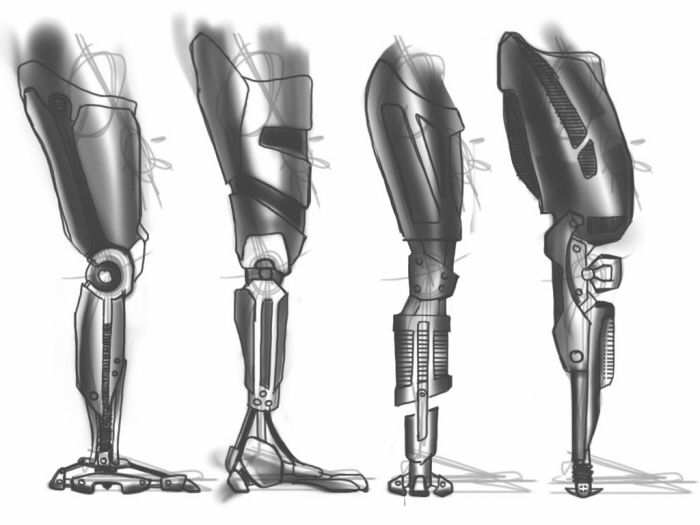 Протез ноги рисунок