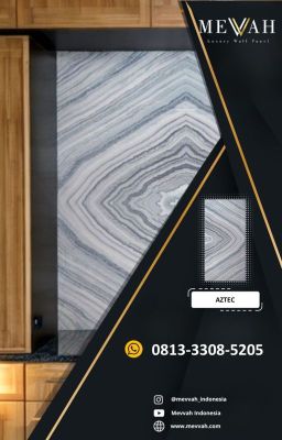 Panel Tembok PVC Motif Marmer Abu Abu Untuk Dapur Di Buton Selatan