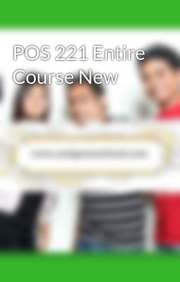 POS 221 Entire Course New