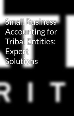 Small Business Accounting for Tribal Entities: Expert Solutions