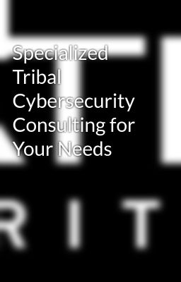 Specialized Tribal Cybersecurity Consulting for Your Needs