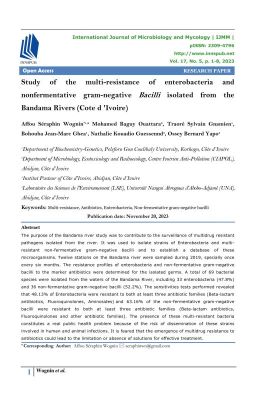 Study of the multi-resistance of enterobacteria and nonfermentative gram