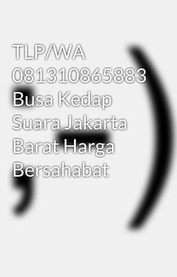 TLP/WA 081310865883 Busa Kedap Suara Jakarta Barat Harga Bersahabat