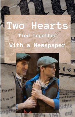 two hearts tied together with a newspaper